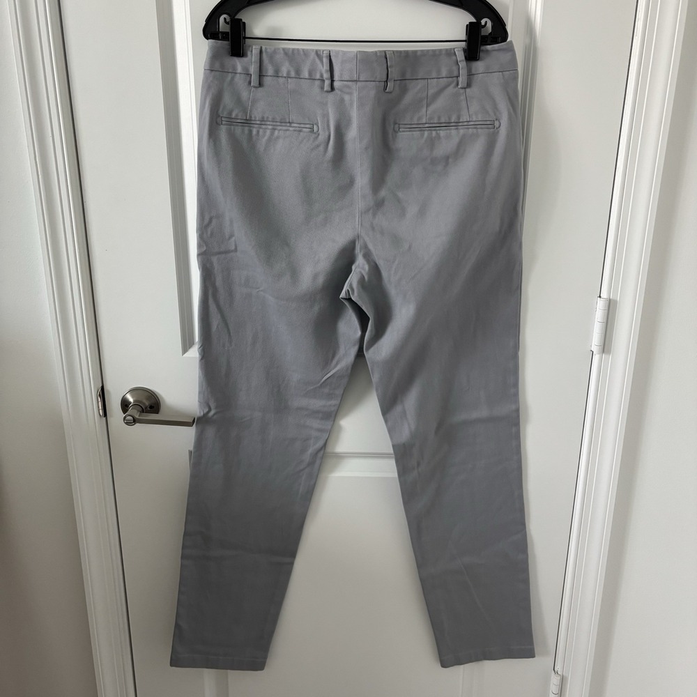 J. Hilburn Chino Pants Mens 36x32 Light Gray Cotton Stretch Preppy - Picture 3 of 11